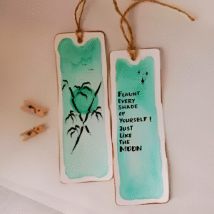 moon whisper 🌙 – handmade bookmark