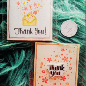 🌷 layers of thanks, made by hand — 3d handmade card