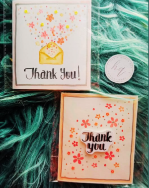 🌷 layers of thanks, made by hand — 3d handmade card